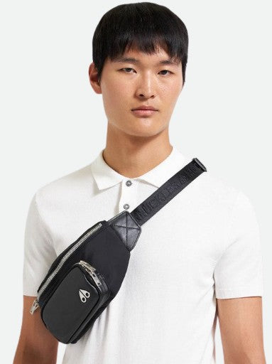 Moose Knuckles Crossbody Bag Logo Hip Black