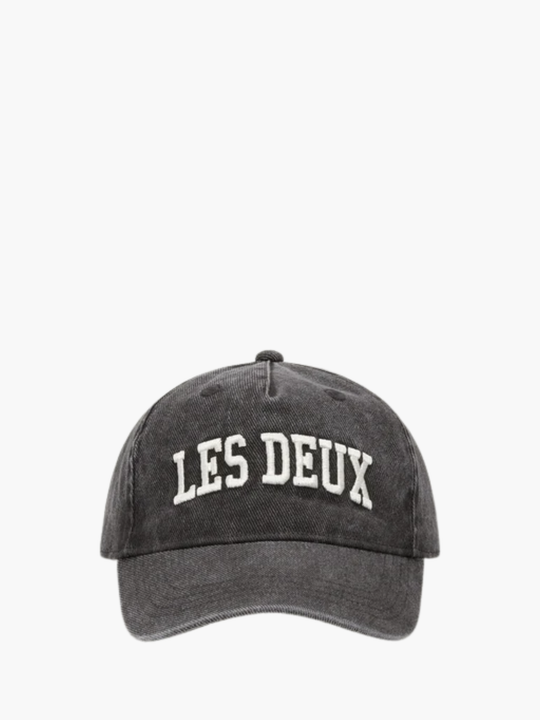 Les Deux Cap Collage Washed Soft Baseball Black