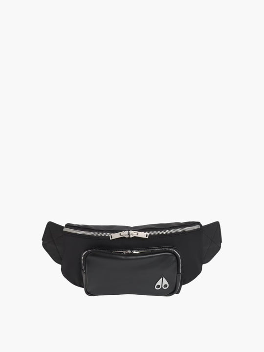 Moose Knuckles Bag Silver Logo Black