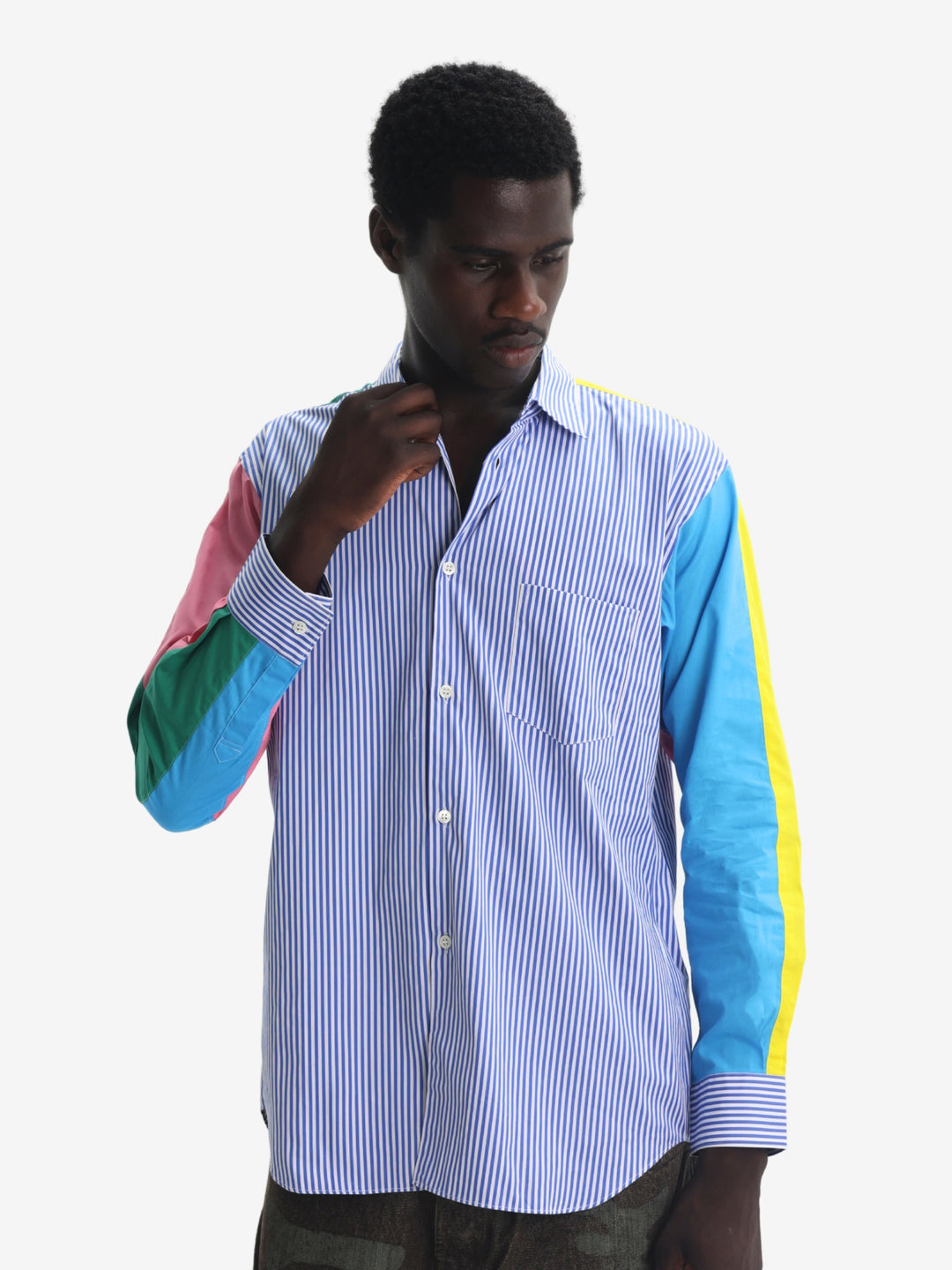 Comme Des Garcons Shirt Stripe Colour Block