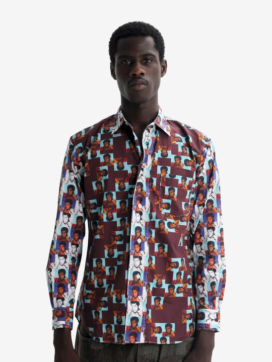 Comme Des Garcons Shirt Allover Print Multi