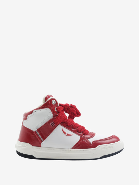 Zadig & Voltaire Sneaker Hi Wings Trainers Red-White