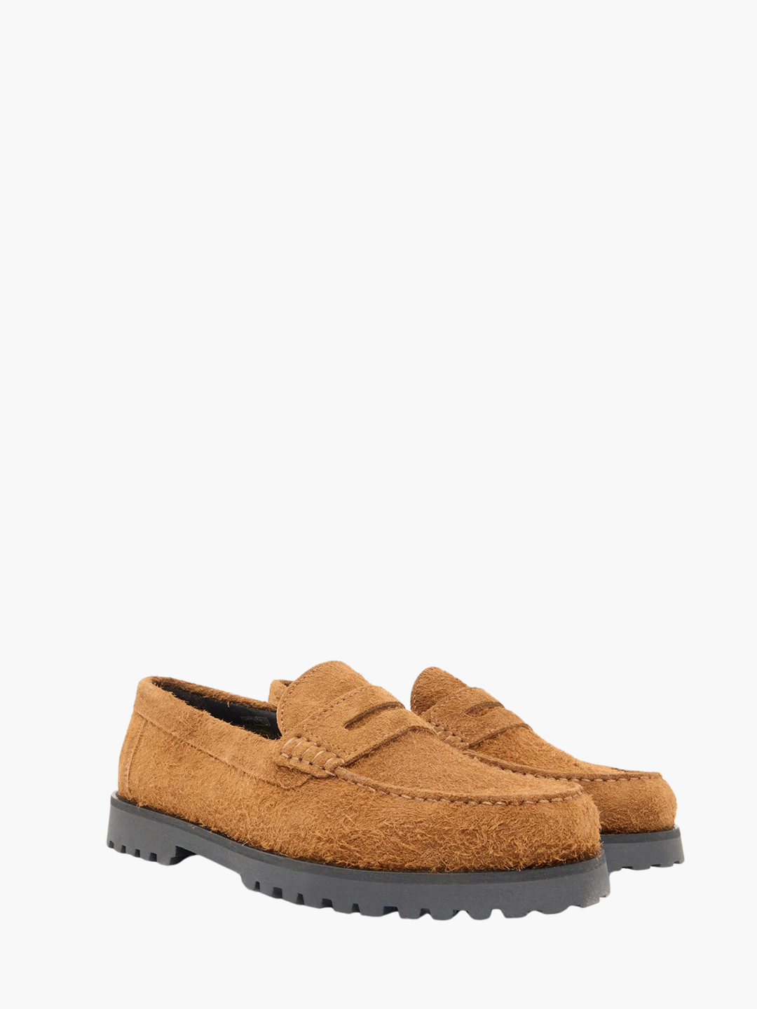 Les Deux Loafer Hairy Suede Bone Brown
