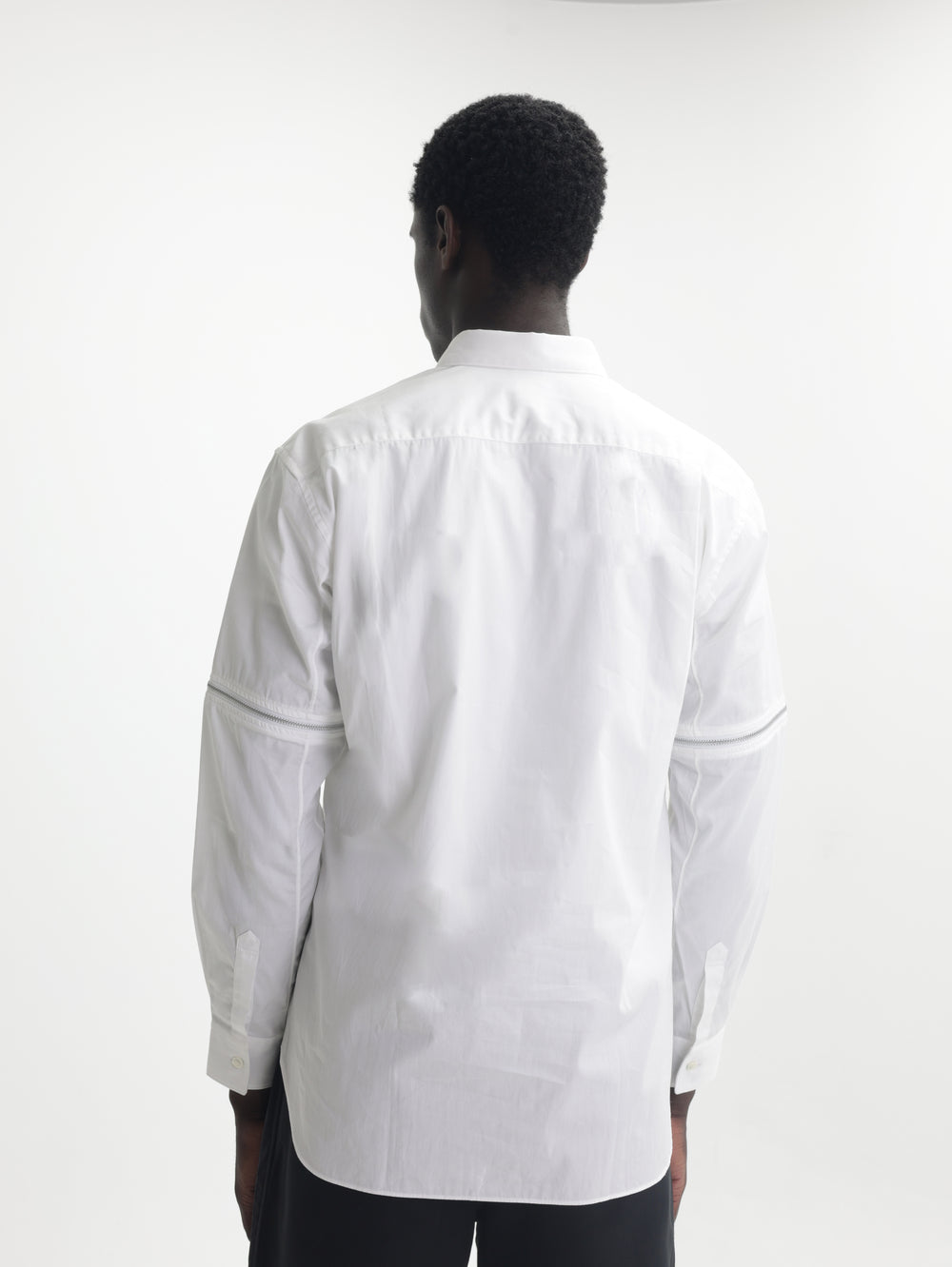 Comme Des Garcons Shirt Zip Sleeve White