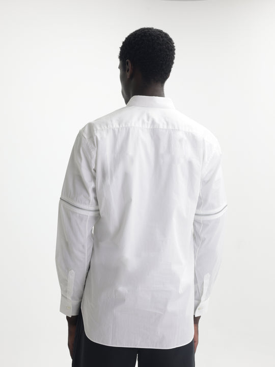 Comme Des Garcons Shirt Zip Sleeve White