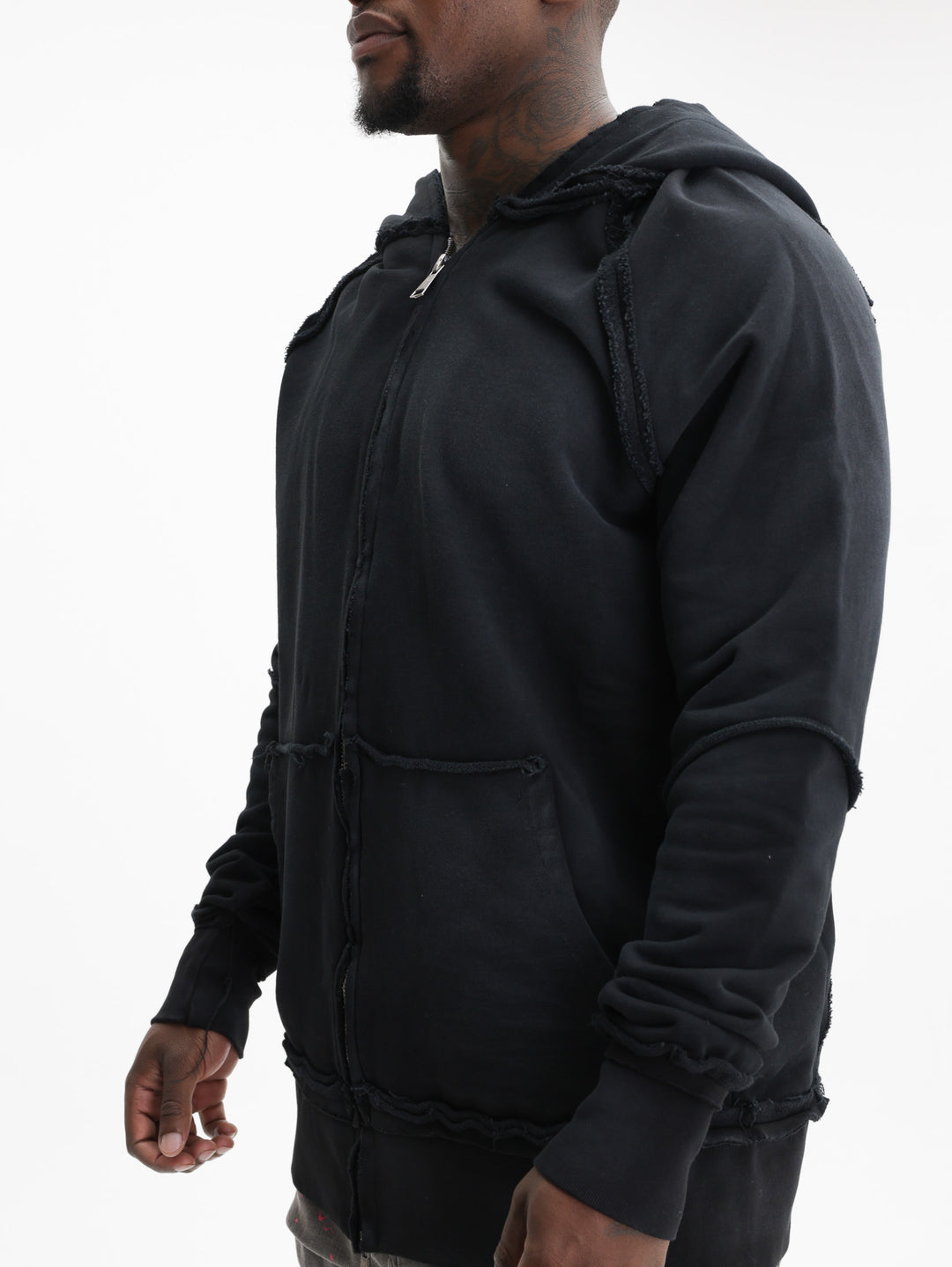 Massimo Sabbadin Hoodie Zip Up Faded Black