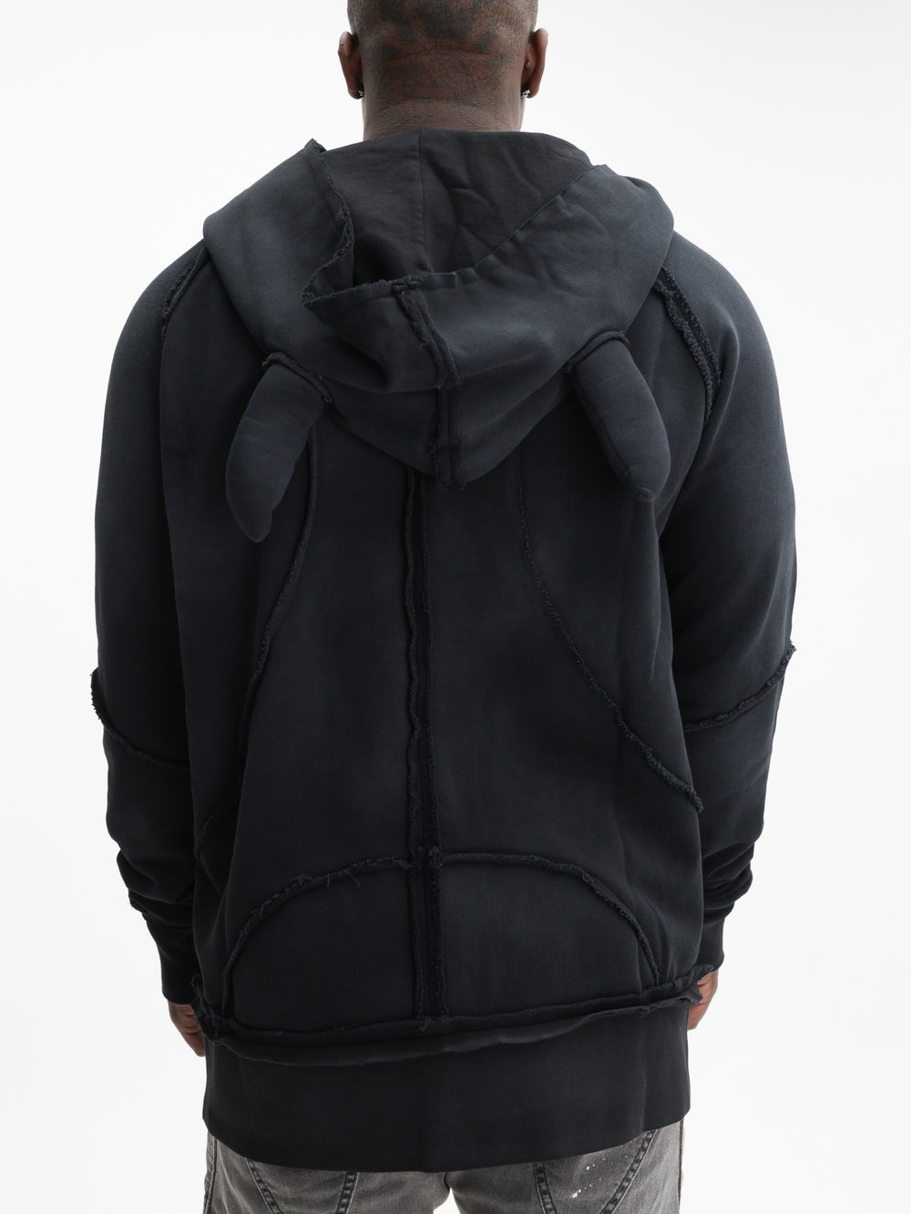 Massimo Sabbadin Hoodie Zip Up Faded Black