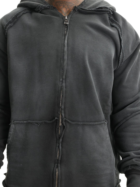 Massimo Sabbadin Hoodie Zip Up Faded Black