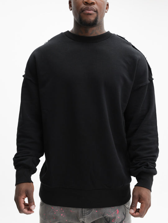 Massimo Sabbadin Sweater Plain Crewneck Black