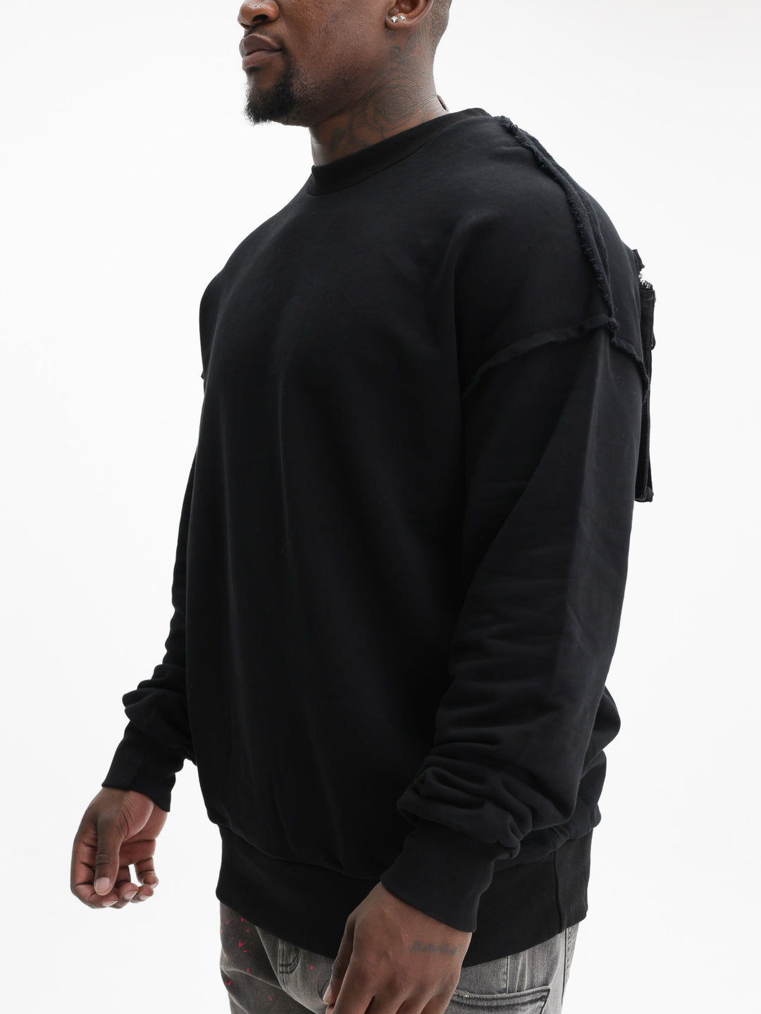 Massimo Sabbadin Sweater Plain Crewneck Black