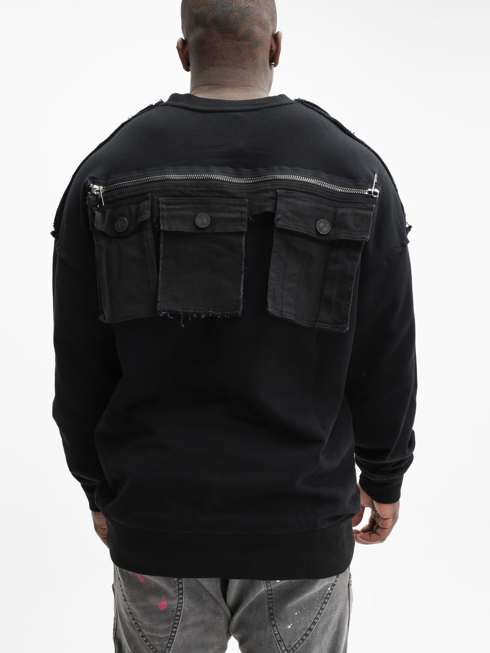 Massimo Sabbadin Sweater Plain Crewneck Black