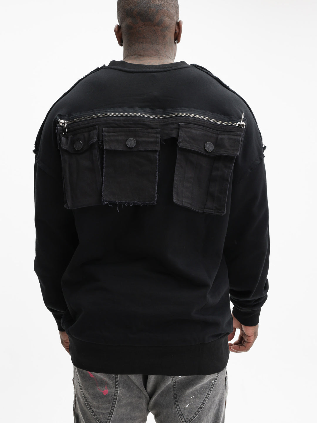 Massimo Sabbadin Sweater Plain Crewneck Black