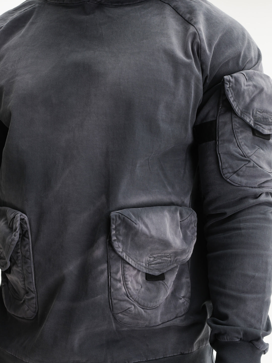 Massimo Sabbadin Hoodie Bandana Denim Black