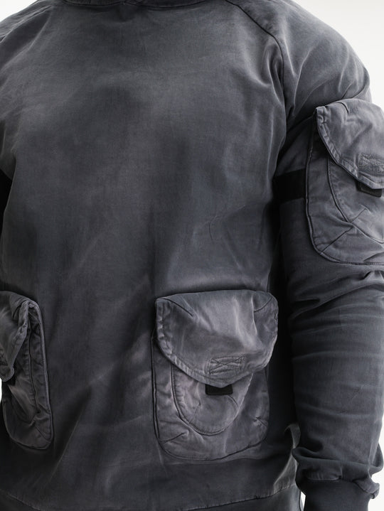 Massimo Sabbadin Hoodie Bandana Denim Black