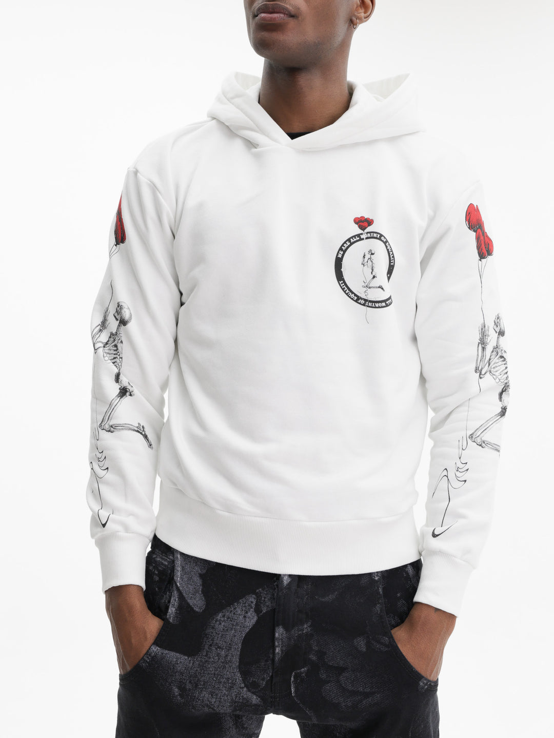 Massimo Sabbadin Hoodie Chest Logo  White