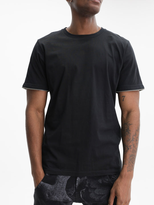 Massimo Sabbadin Hoodie Ponte Crop  Black