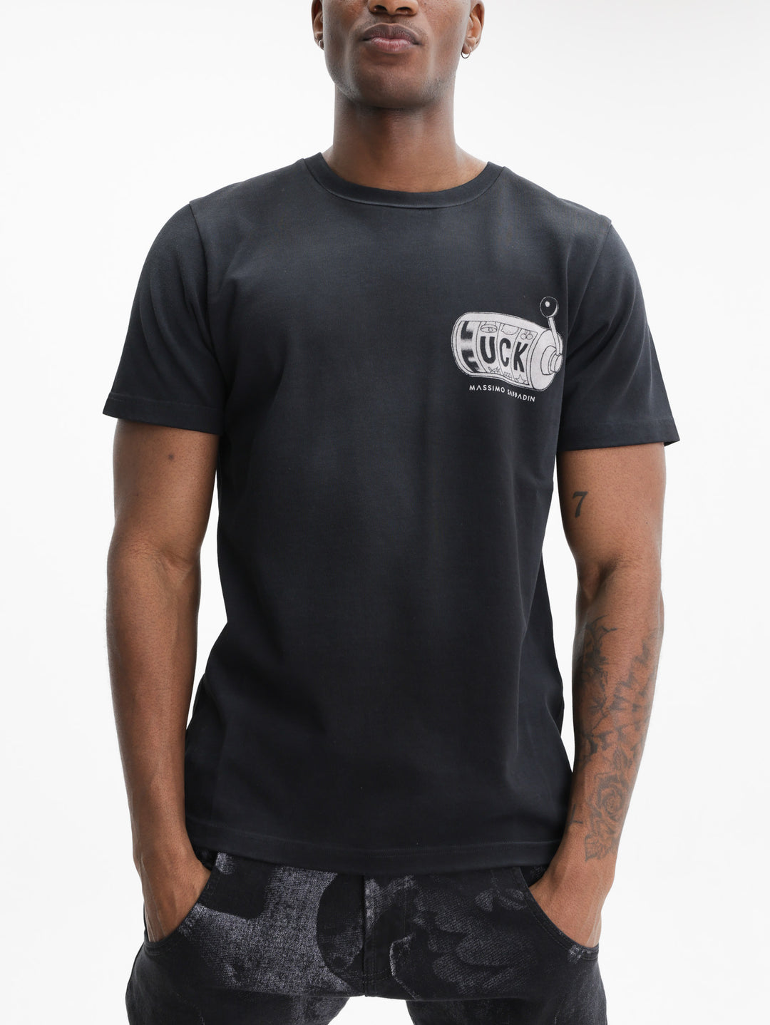 Massimo Sabbadin T-Shirt M114 Luck  Vint Black