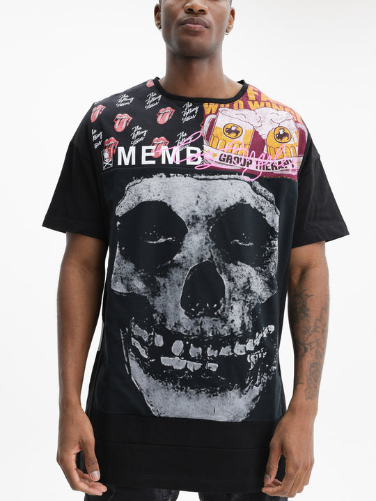 Massimo Sabbadin T-Shirt Multi Fabric Black