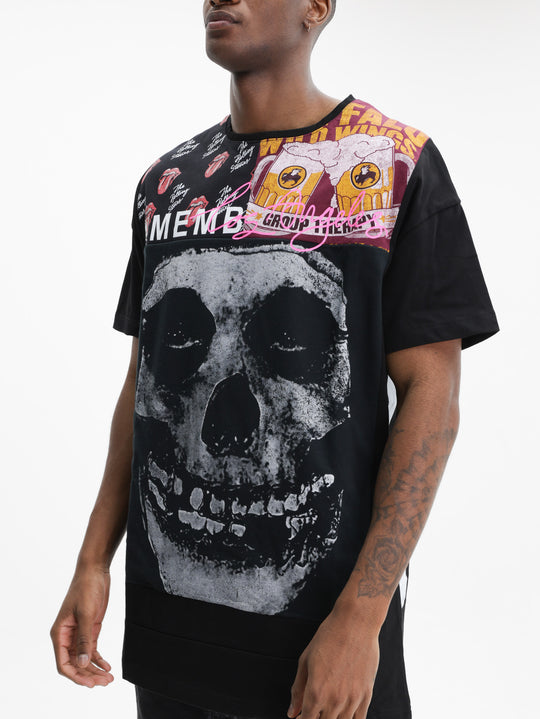 Massimo Sabbadin T-Shirt Multi Fabric Black