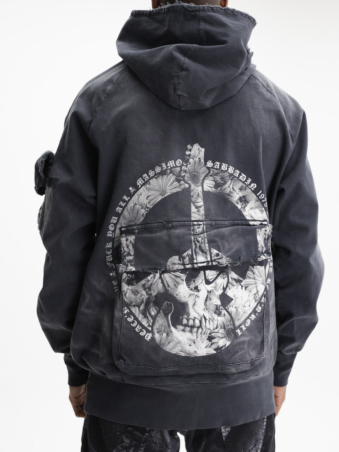 Massimo Sabbadin Hoodie U609 Tas Gabardina D Black