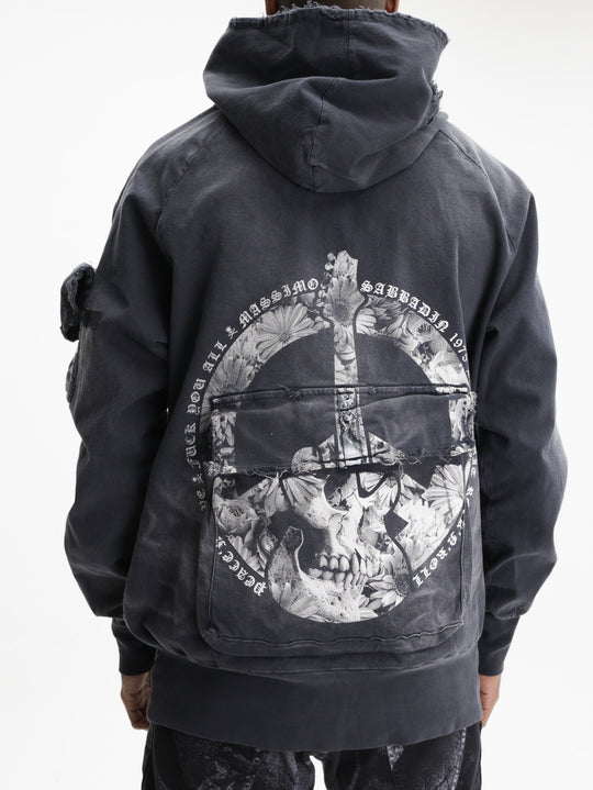 Massimo Sabbadin Hoodie U609 Tas Gabardina D Black