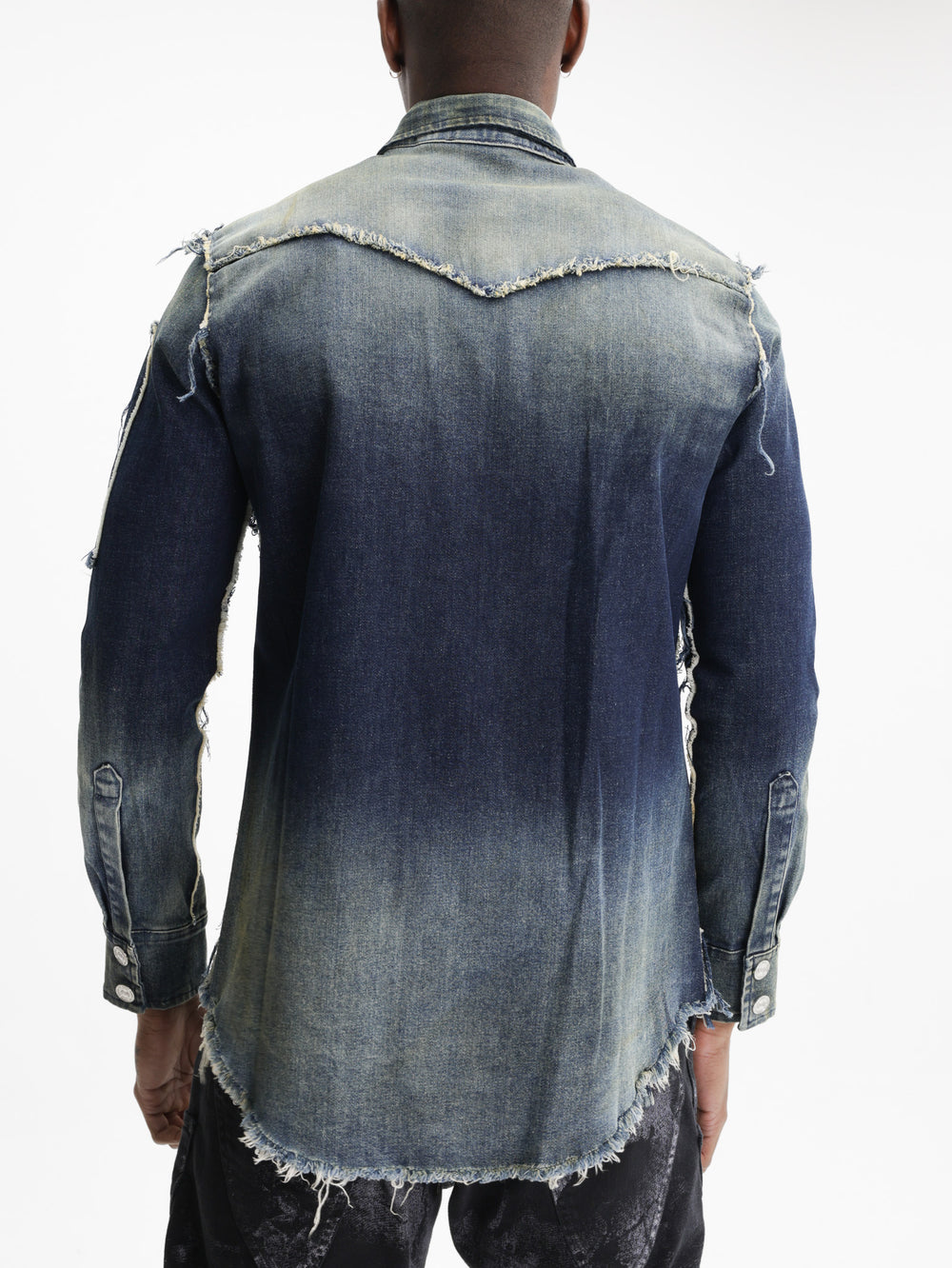 Massimo Sabbadin Shirt Plain Trim  Denim