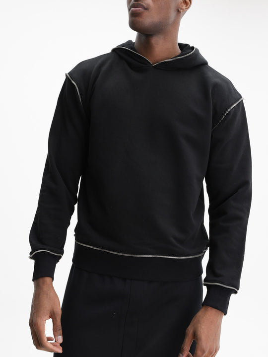 Massimo Sabbadin Hoodie Bandana Print  Black