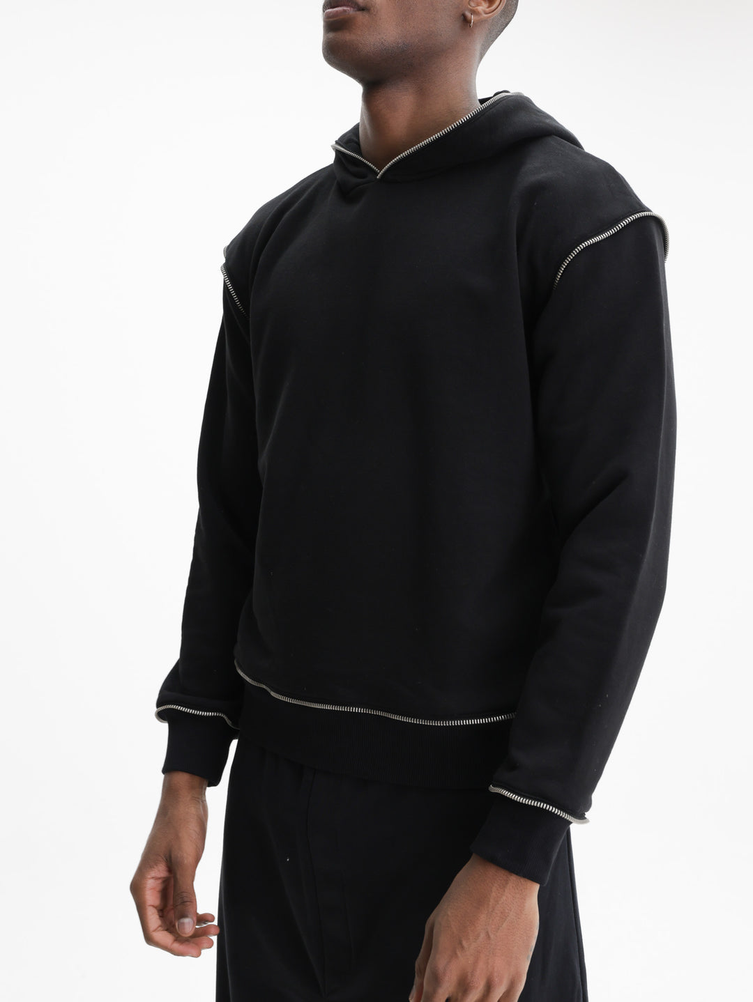 Massimo Sabbadin Hoodie Bandana Print  Black