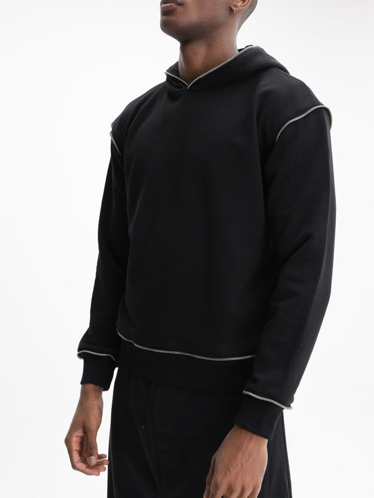 Massimo Sabbadin Hoodie Bandana Print  Black