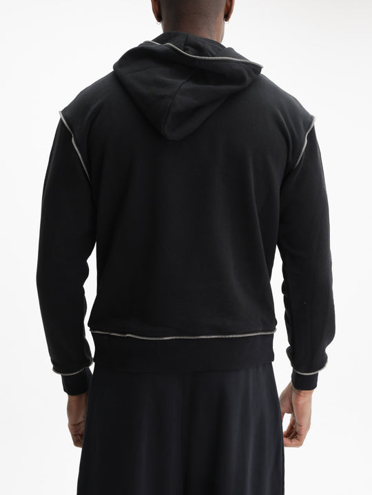 Massimo Sabbadin Hoodie Bandana Print  Black