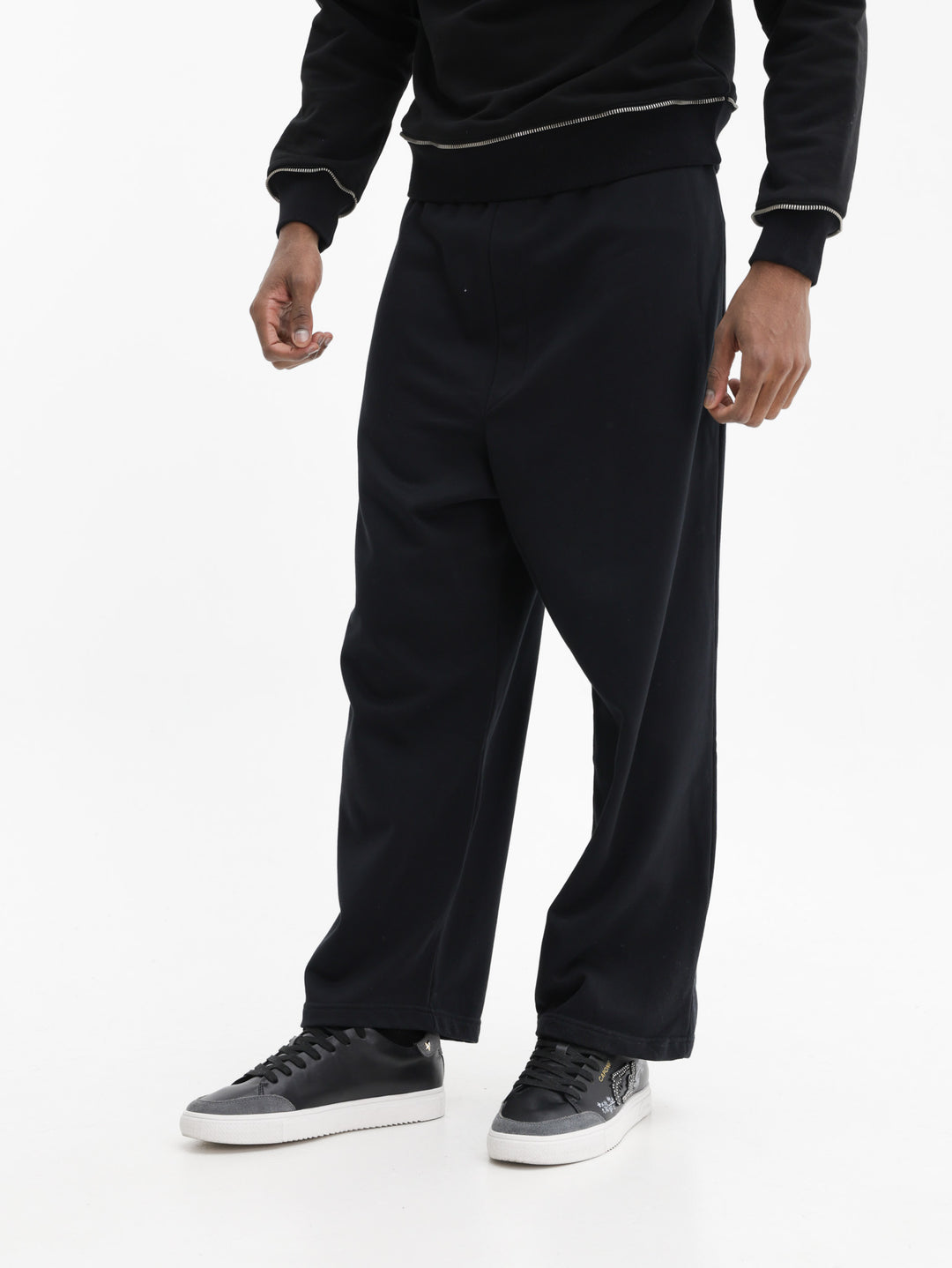 Massimo Sabbadin Pants Zip Trim  Black