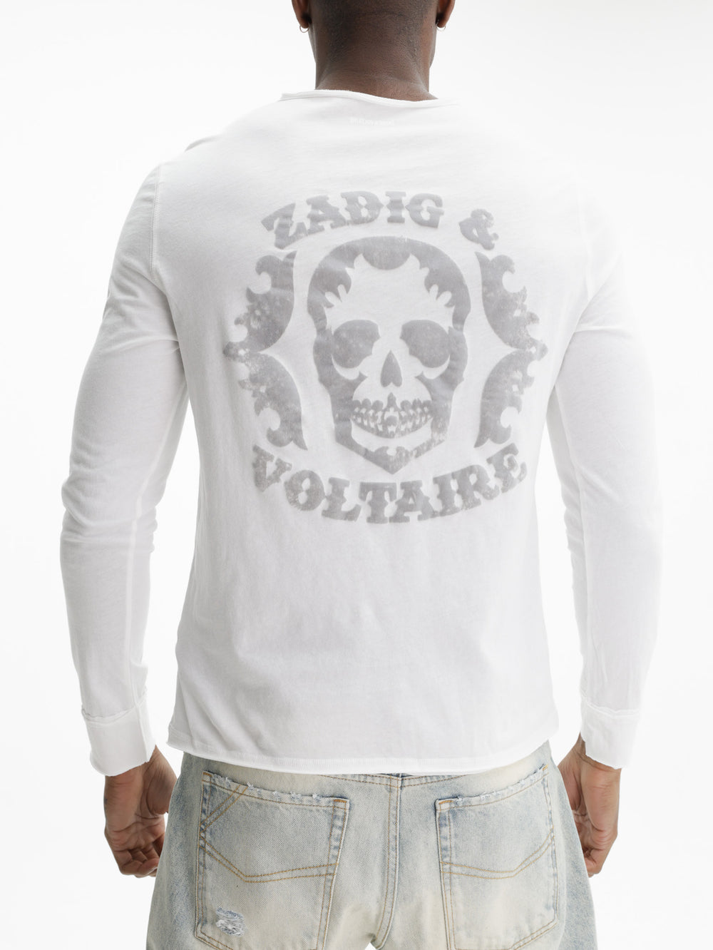 Zadig & Voltaire T-Shirt Monastir Ml Cl Skull Western White