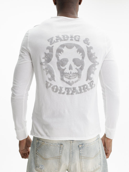 Zadig & Voltaire T-Shirt Monastir Ml Cl Skull Western White
