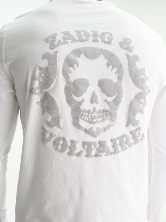 Zadig & Voltaire T-Shirt Monastir Ml Cl Skull Western White