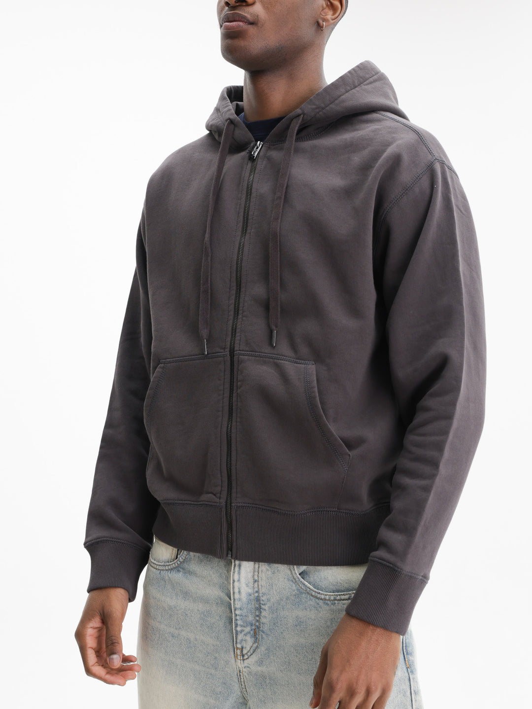 Zadig & Voltaire Hoody Sacha Zip Mo Skull Western Chocolate Brown
