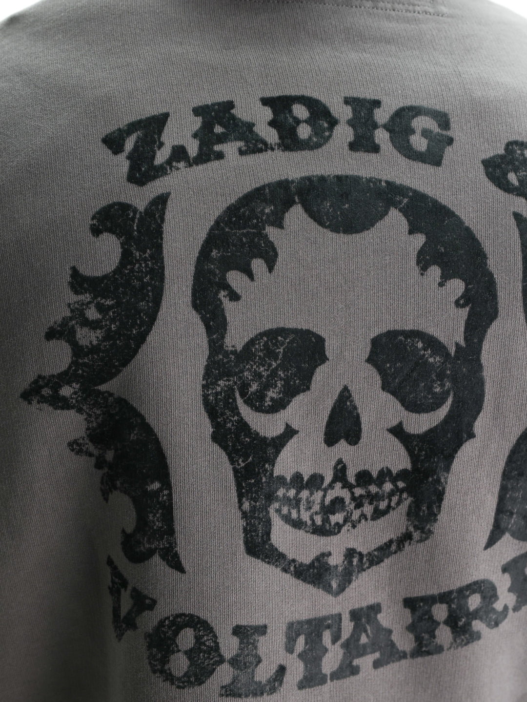 Zadig & Voltaire Hoody Sacha Zip Mo Skull Western Chocolate Brown
