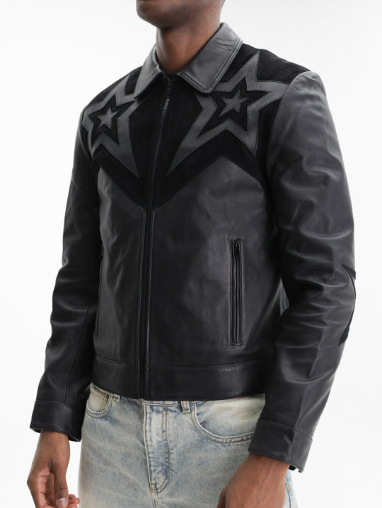 Zadig & Voltaire Jacket Locky Leather Stars Black