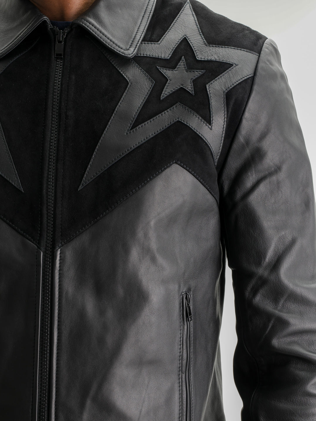 Zadig & Voltaire Jacket Locky Leather Stars Black