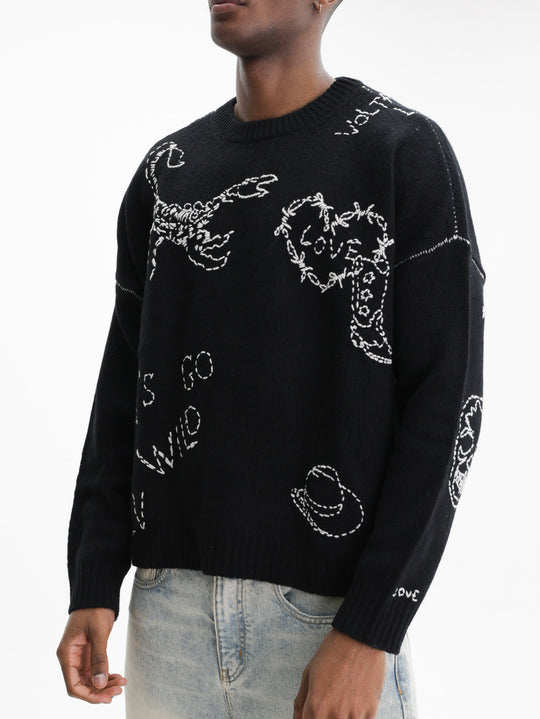 Zadig & Voltaire Jersey Bobo We Multicusto Black