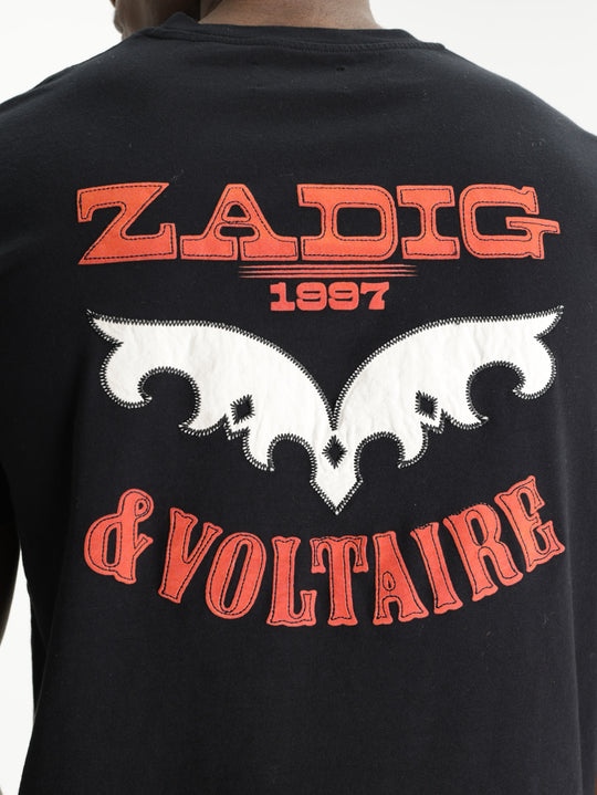 Zadig & Voltaire T-Shirt Tommy Hc Blason Western Black