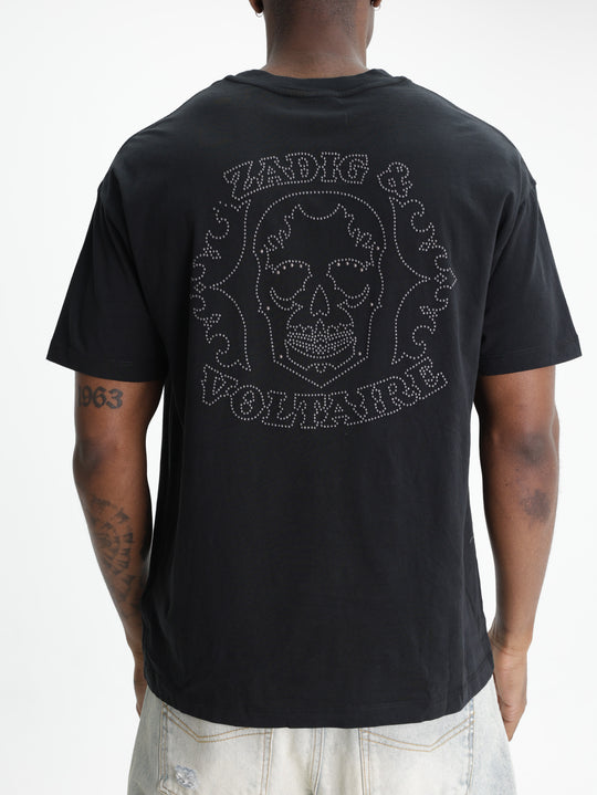 Zadig & Voltaire T-Shirt Teddy Hc Skull Western Studs Black