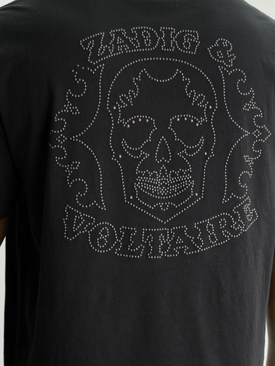 Zadig & Voltaire T-Shirt Teddy Hc Skull Western Studs Black