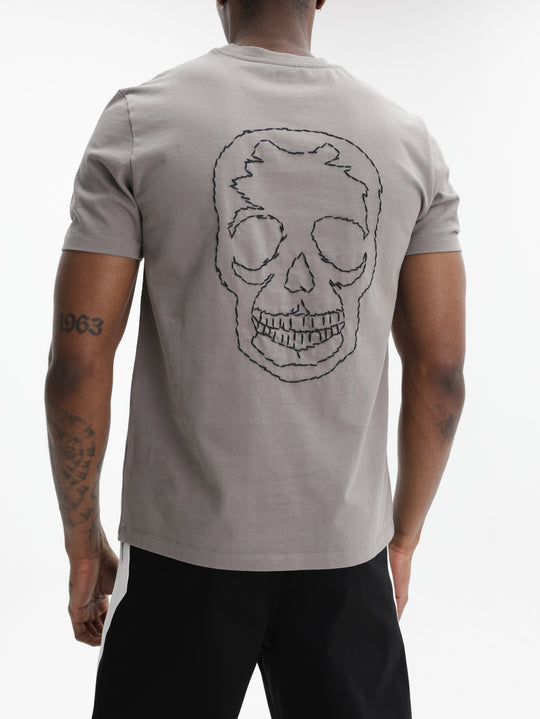 Zadig & Voltaire T-Shirt Tommy Tc Skull Embroidery Khaki