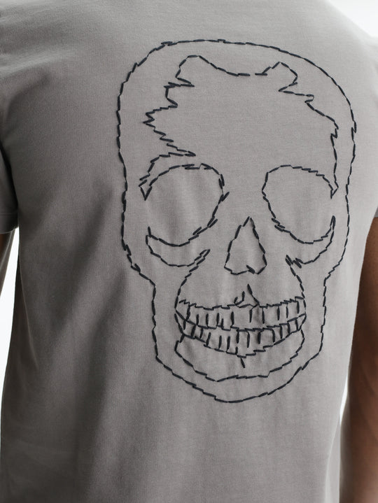 Zadig & Voltaire T-Shirt Tommy Tc Skull Embroidery Khaki