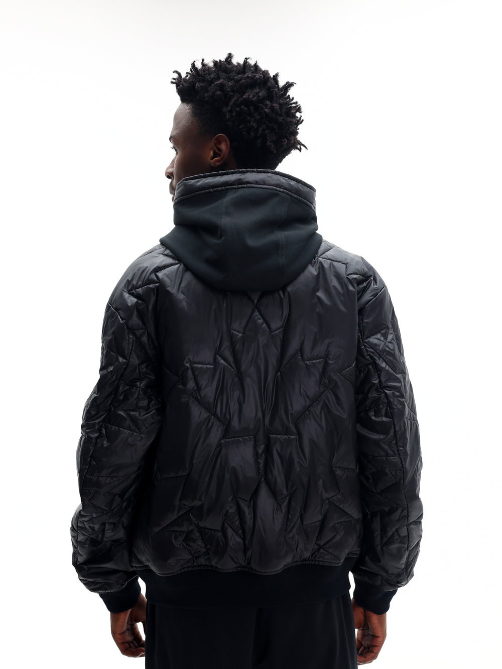 Moose Knuckles Jacket Icon Leaf Quilt Black