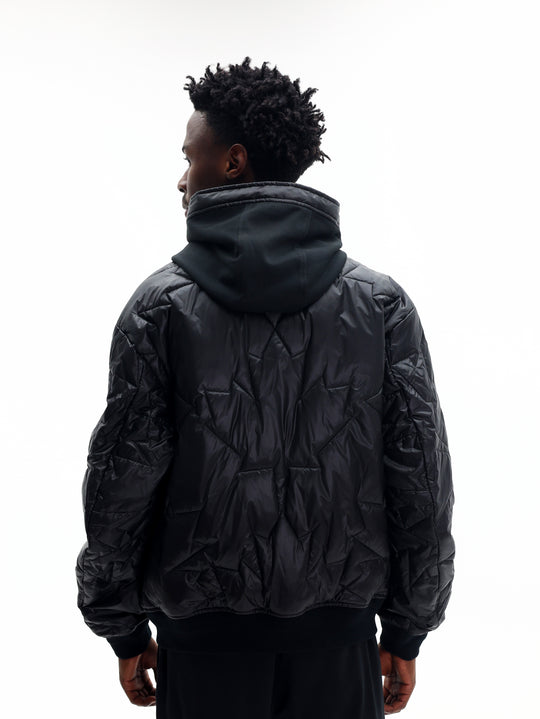 Moose Knuckles Jacket Icon Leaf Quilt Black
