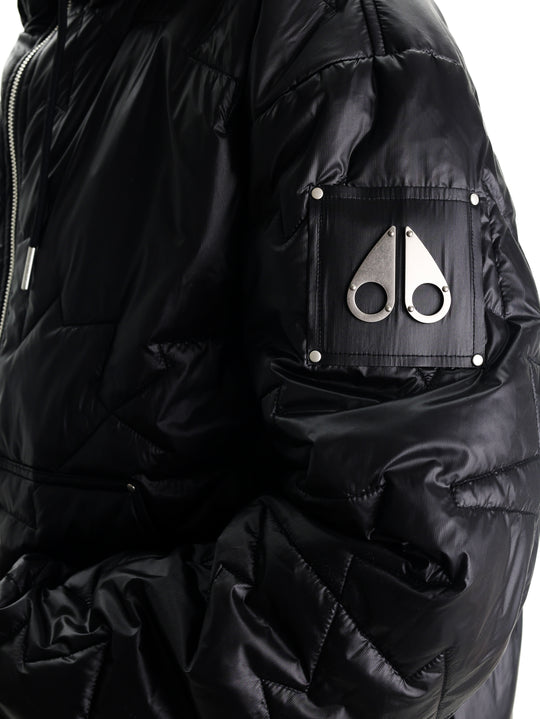 Moose Knuckles Jacket Icon Leaf Quilt Black