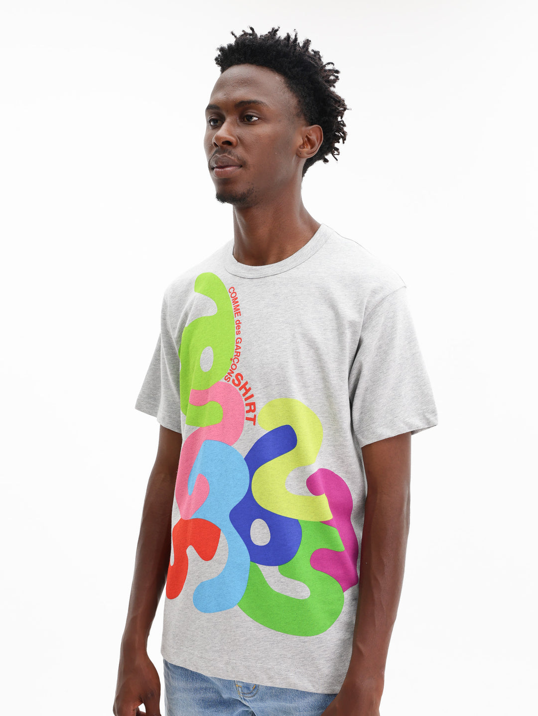 Comme Des Garcons T-Shirt Knit Grey/Print