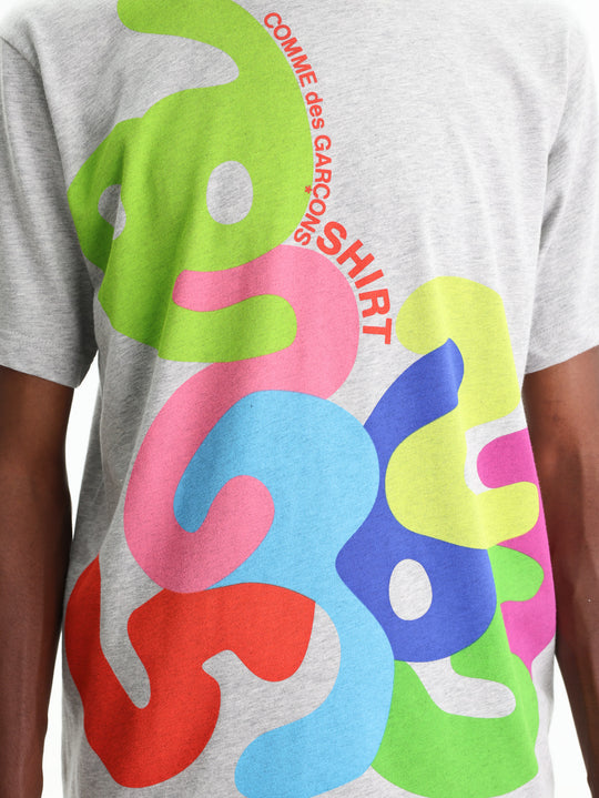 Comme Des Garcons T-Shirt Knit Grey/Print