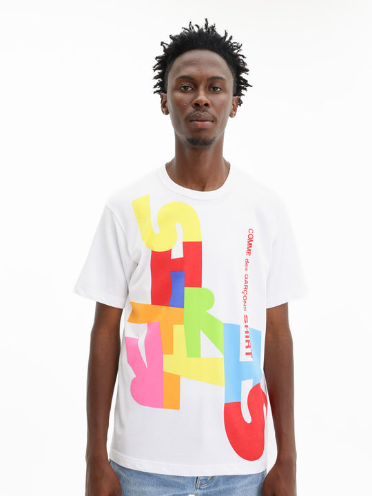 Comme Des Garcons T-Shirt Knit White/Print